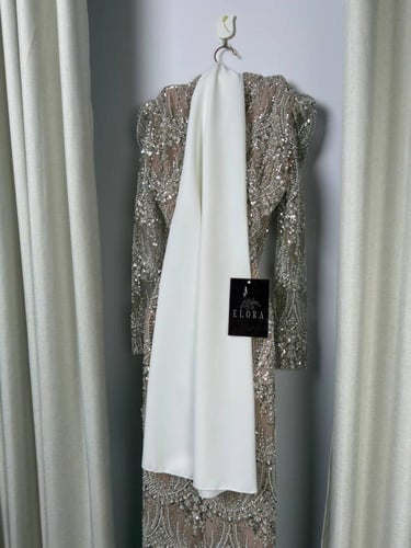 فستان سهره ساتر تطريز يدوي