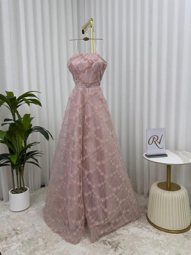 فستان سهره مزين ورود