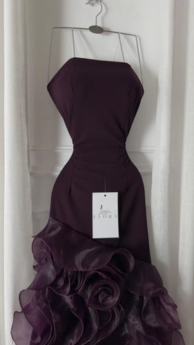 فستان موف مورد معا اكمام