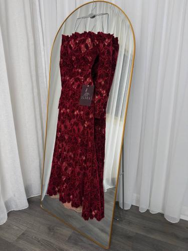 فستان دانتيل عودي انيق ساتر