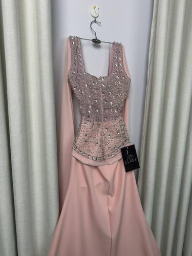 فستان سهره زهري تطريز يدوي