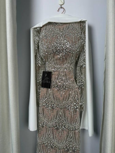 فستان سهره ساتر تطريز يدوي