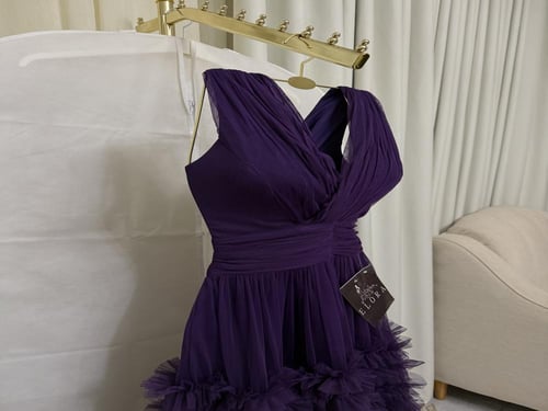 فستان تل بنفسجي