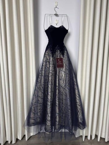 فستان جوخ كحلي راقي