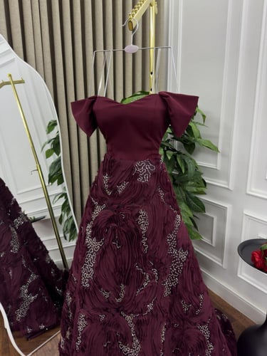 فستان سهره برغندي