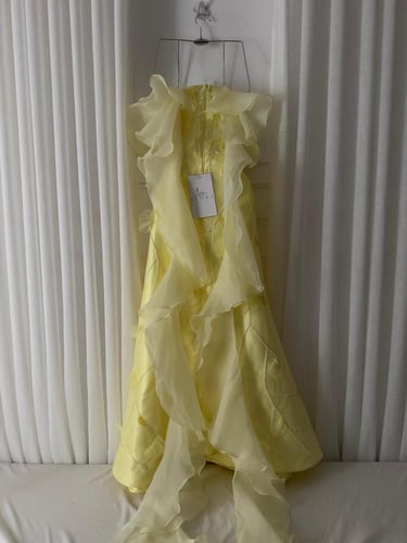 فستان سهره ليموني فاخر