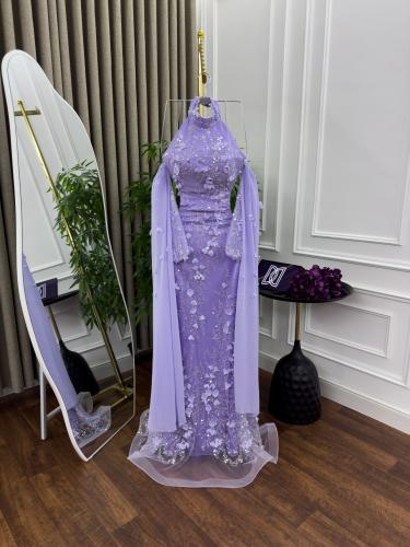 فستان سهره شيفون مورد