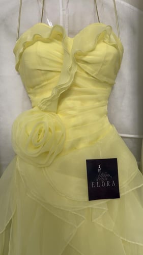 فستان ليموني ورده