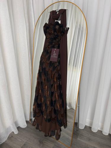 فستان سهره تطريز معا مخمل راقي