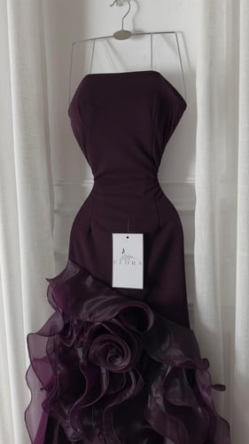 فستان موف مورد معا اكمام