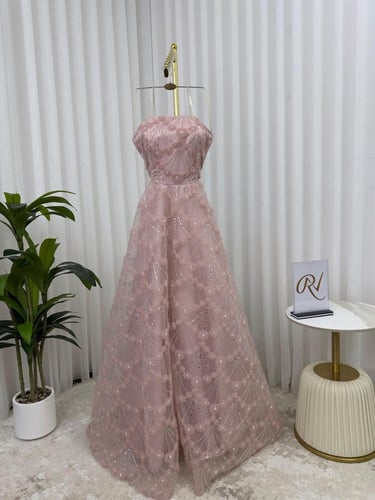 فستان سهره مزين ورود