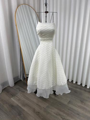 فستان ميد ابيض معا جازار راقي