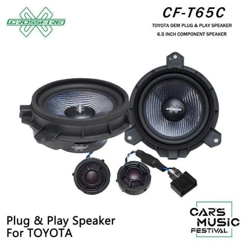 Crossfire CF-T65C – طقم سماعات مكوّن ثنائي للسيارة...