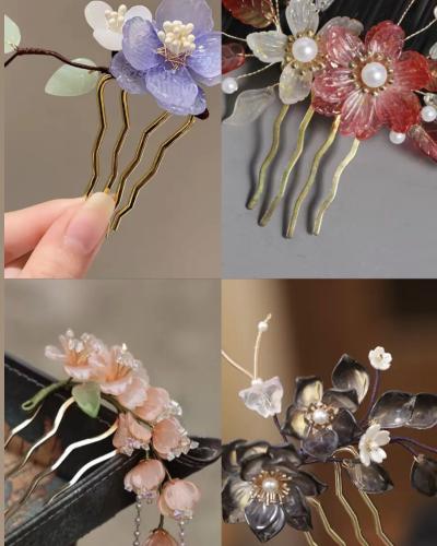 مشبك شعر ورود