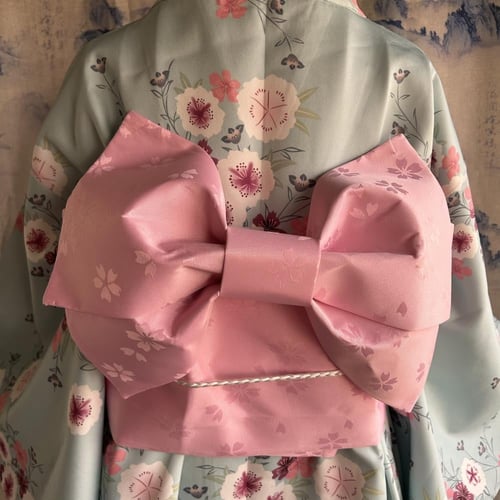 يوكاتا ازرق ورود مع حزام فيونكة