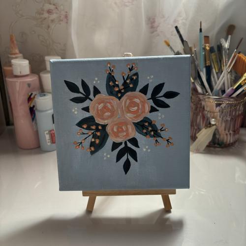 لوحة الورود الوردية