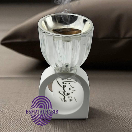 مبخرة كريستال كبيرة بقاعدة بيضاء – درزن (12 حبة)