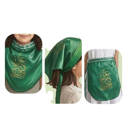 شال أطفال لليوم الوطني السعودي متعدد الاستخدامات