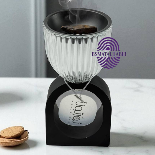 مبخرة كريستال سوداء فاخرة – درزن (12 حبة)