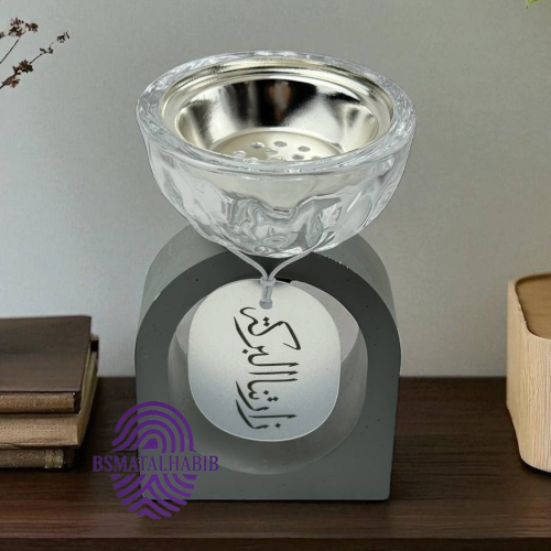 مبخرة كريستال رمادية بعبارة ترحيبية – درزن (12 حبة...
