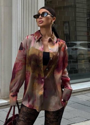 بلايز حرير بطبعات