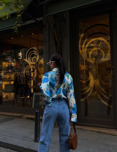 بلايز حرير بطبعات