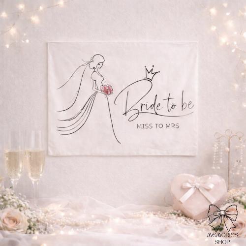 Wall hanging made of fabric Bride to Be