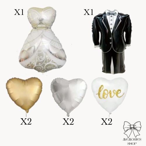 Wedding balloons set (the bride + the groom)
