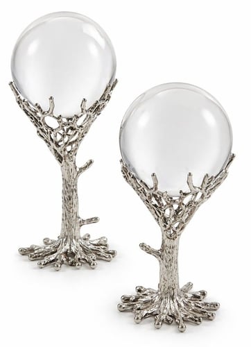 Silver decorative art set