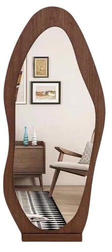 A stand mirror in an attractive and elegant way