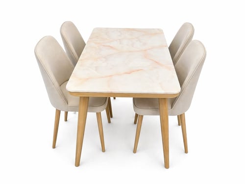 Luxury marble dining table for 4 persons