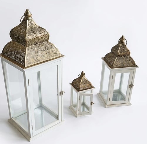 Ramadan lanterns wooden set