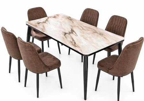 Modern dining table for 6 people