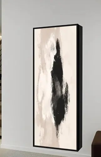 دولاب عبايات فاخر مع باب لوحة جدارية – تصميم مودرن...