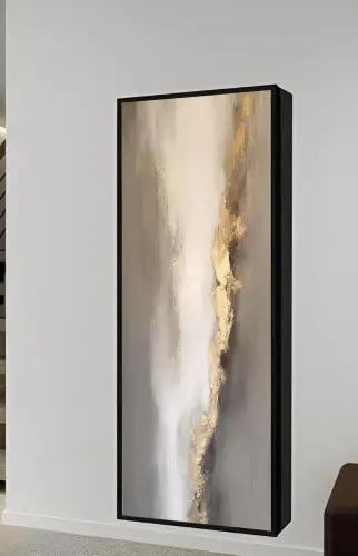 دولاب عبايات فاخر مع باب لوحة جدارية – تصميم مودرن...