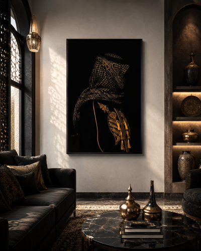 لوحة الزي السعودي التراثي – فن سعودي فاخر بلمسة أص...
