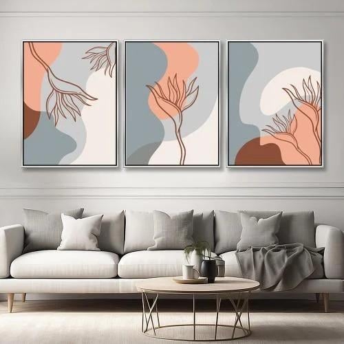 طقم من 3 لوحات بتصميم مودرن