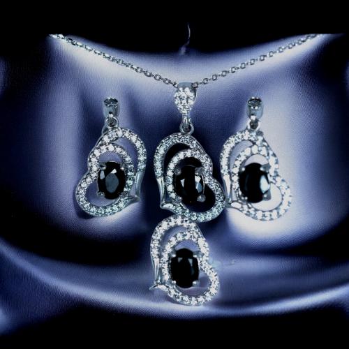 Natural black sapphire