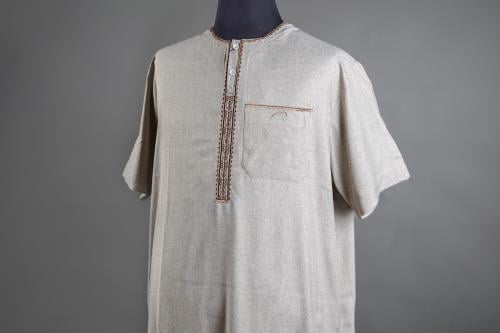 ثوب منزل بيج مطرز || جيباردو