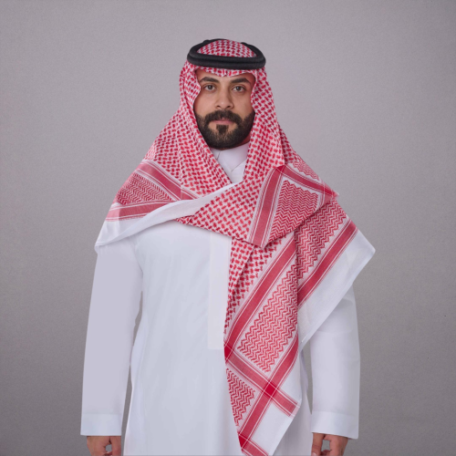 شماغ العجلان (البلاتيني) أحمر ٣