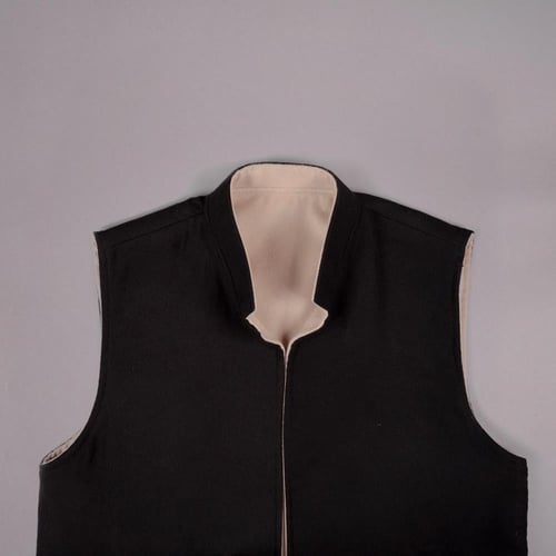 صديرية رجالي || بيج/أسود