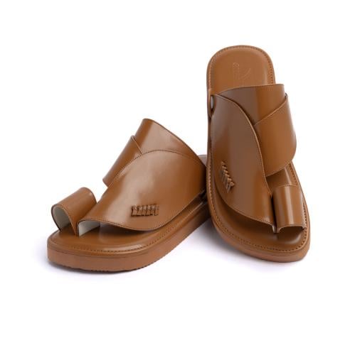 حذاء شرقي رجالي طبي لون بني