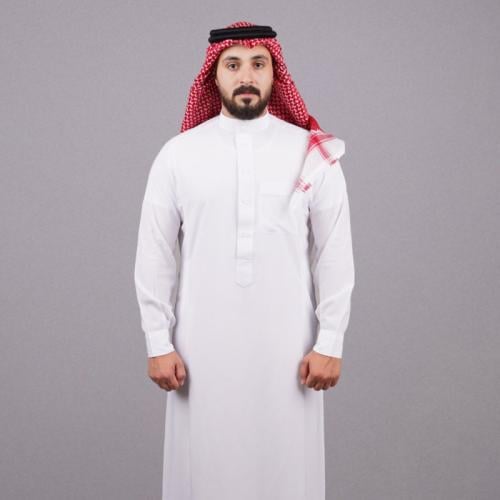 ثوب الشخصية سلك ابيض عادي