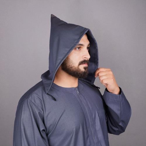 ثوب الكاشخ مغربي رجالي بقبوع | كحلي