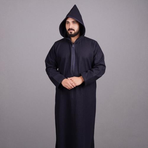 ثوب الكاشخ مغربي جوخ | كحلي