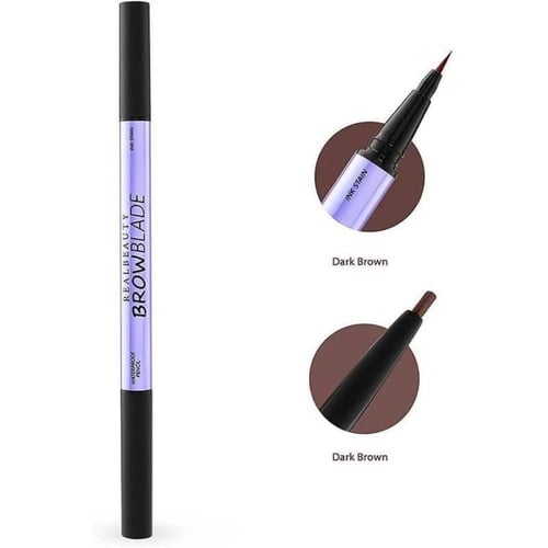 قلم حواجب سائل وجل 002 بني غامق من ريل بيوتي