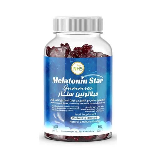 ميلاتونين ستار 60 حلوى من ان اتش اس