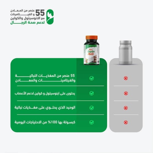 فيتامينات متعددة للرجال 60 كبسولة من هوليستا