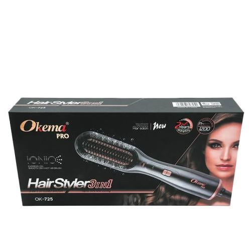 فرشاة واستشوار تصفيف وتمليس الشعر من OK-725 من اوك...