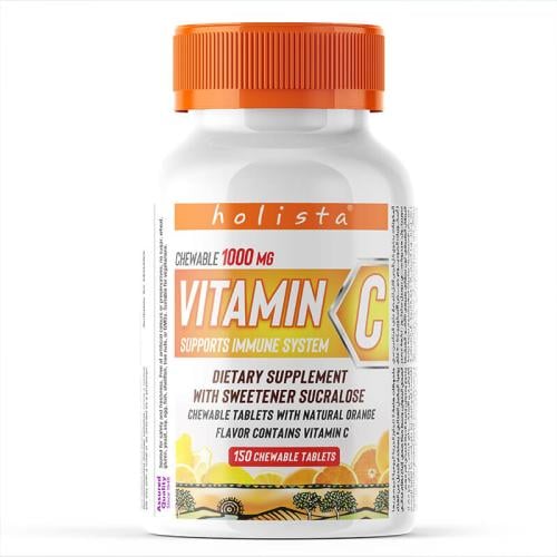 فيتامين سي 1000 مجم 150 قرص قابل للمضغ من هوليستا